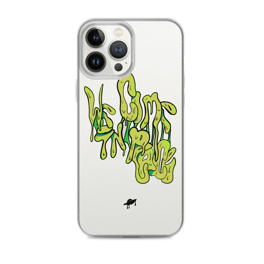 "We Come in Peace" iPhone Case